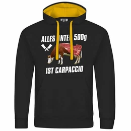 Kapuzenpullover Herren Kapuzenpullover Alles unter 500g ist Carpaccio Mit Print Motiv, Grafik