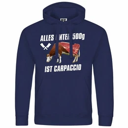 Kapuzenpullover Herren Kapuzenpullover Alles unter 500g ist Carpaccio Mit Print Motiv, Grafik
