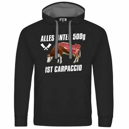 Kapuzenpullover Herren Kapuzenpullover Alles unter 500g ist Carpaccio Mit Print Motiv, Grafik