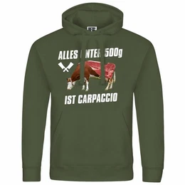 Kapuzenpullover Herren Kapuzenpullover Alles unter 500g ist Carpaccio Mit Print Motiv, Grafik