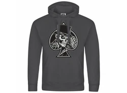 deinshirt Kapuzenpullover Herren Alte Schule Mit Print Motiv Hellgrau/Dunkelgrau/Grau