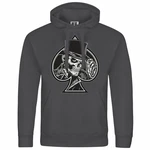 deinshirt Kapuzenpullover Herren Alte Schule Mit Print Motiv Hellgrau/Dunkelgrau/Grau