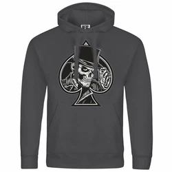 deinshirt Kapuzenpullover Herren Alte Schule Mit Print Motiv Hellgrau/Dunkelgrau/Grau