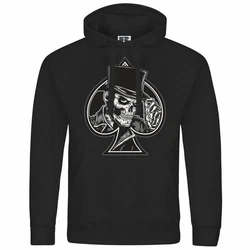 deinshirt Kapuzenpullover Herren Alte Schule Mit Print Motiv Schwarz/Grau