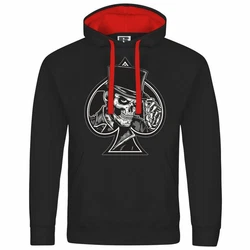 deinshirt Kapuzenpullover Herren Alte Schule Mit Print Motiv Rot/Schwarz/Dunkelrot