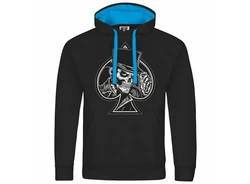 deinshirt Kapuzenpullover Herren Alte Schule Mit Print Motiv Schwarz/Grau/Blau