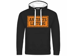 deinshirt Kapuzenpullover Herren Anstalltsleitung Mit Print Motiv Orange/Weiß