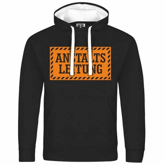 deinshirt Kapuzenpullover Herren Anstalltsleitung Mit Print Motiv Orange/Weiß