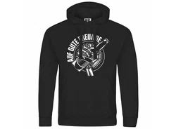 deinshirt Kapuzenpullover Auf gute Freunde Dunkelblau/Schwarz