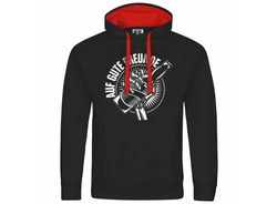deinshirt Kapuzenpullover Auf gute Freunde Rot/Dunkelrot