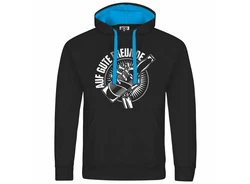 deinshirt Kapuzenpullover Auf gute Freunde Blau/Hellblau