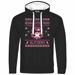 deinshirt Kapuzenpullover Weihnachten muss glitzern Mit Print Motiv Grafik Lila/Rosa