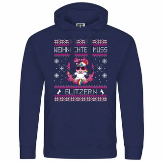 deinshirt Kapuzenpullover Weihnachten muss glitzern Mit Print Motiv Grafik Dunkelblau/Blau/Lila deinshirt Kapuzenpullover Weihnachten muss glitzern Mit Print Motiv Grafik Dunkelblau/Blau/Lila