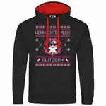 deinshirt Kapuzenpullover Weihnachten muss glitzern Mit Print Motiv Grafik Rosa/Lila/Rot