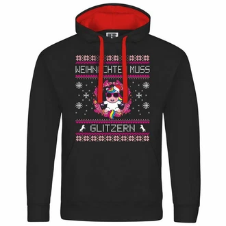 deinshirt Kapuzenpullover Weihnachten muss glitzern Mit Print Motiv Grafik Rosa/Lila/Rot deinshirt Kapuzenpullover Weihnachten muss glitzern Mit Print Motiv Grafik Rosa/Lila/Rot
