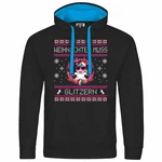deinshirt Kapuzenpullover Weihnachten muss glitzern Mit Print Motiv Grafik Lila/Rosa