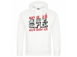 deinshirt Kapuzenpullover Herren Wenn ich du wäre wäre ich auch lieber ich Weiß/Creme/Braun/Rot