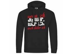 deinshirt Kapuzenpullover Herren Wenn ich du wäre wäre ich auch lieber ich Schwarz