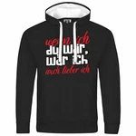 deinshirt Kapuzenpullover Herren Wenn ich du wäre wäre ich auch lieber ich Schwarz/Creme