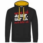 deinshirt Kapuzenpullover Herren Wenn ich du wäre wäre ich auch lieber ich Schwarz/Gelb/Creme