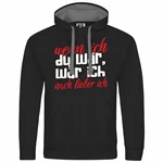 deinshirt Kapuzenpullover Herren Wenn ich du wäre wäre ich auch lieber ich Schwarz/Rot