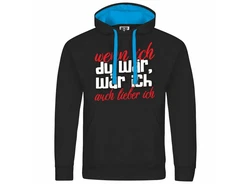deinshirt Kapuzenpullover Herren Wenn ich du wäre wäre ich auch lieber ich Schwarz/Rot/Blau