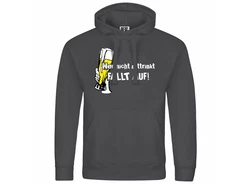 deinshirt Kapuzenpullover Herren Wer nicht mittrinkt fllt auf Mit Print Motiv Schwarz/Beige/Dunkelgrau/Braun/Grau