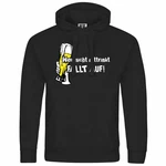 deinshirt Kapuzenpullover Herren Wer nicht mittrinkt fllt auf Mit Print Motiv Schwarz/Beige