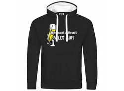 deinshirt Kapuzenpullover Herren Wer nicht mittrinkt fllt auf Mit Print Motiv Schwarz/Weiß/Lila/Rot/Gelb/Beige