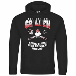 Kapuzenpullover Herren Kapuzenpullover Ich bin am grillen Mit Print Motiv, Grafik