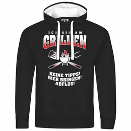 Kapuzenpullover Herren Kapuzenpullover Ich bin am grillen Mit Print Motiv, Grafik