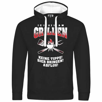 deinshirt Kapuzenpullover Herren Ich bin am grillen Grün/Schwarz/Hellgrün/Braun/Rot/Dunkelgrün