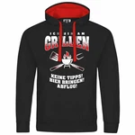 deinshirt Kapuzenpullover Herren Ich bin am grillen Rot/Grün/Braun/Hellgrün