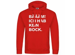 deinshirt Kapuzenpullover Herren BM Ich hab kein bock mehr Rot/Dunkelrot