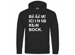 deinshirt Kapuzenpullover Herren BM Ich hab kein bock mehr Schwarz