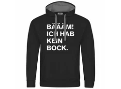deinshirt Kapuzenpullover Herren BM Ich hab kein bock mehr Schwarz