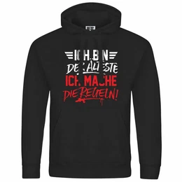 Kapuzenpullover Herren Kapuzenpullover Ich bin der lteste ich mache die Regeln Mit Print Motiv, Grafik