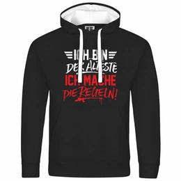 Kapuzenpullover Herren Kapuzenpullover Ich bin der lteste ich mache die Regeln Mit Print Motiv, Grafik