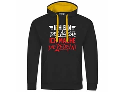 deinshirt Kapuzenpullover Ich bin der älteste ich mache die Regeln Schwarz/Grau