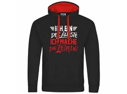 deinshirt Kapuzenpullover Ich bin der älteste ich mache die Regeln Schwarz/Rot