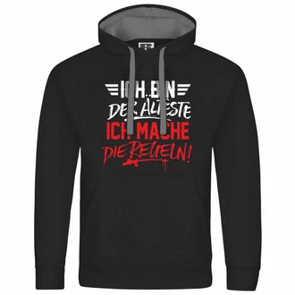 deinshirt Kapuzenpullover Ich bin der älteste ich mache die Regeln deinshirt Kapuzenpullover Ich bin der älteste ich mache die Regeln