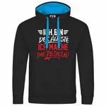 deinshirt Kapuzenpullover Ich bin der älteste ich mache die Regeln Schwarz/Dunkelblau/Blau