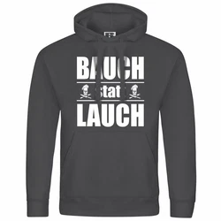deinshirt Kapuzenpullover Bauch statt Lauch Mit Print Motiv Schwarz/Rosa