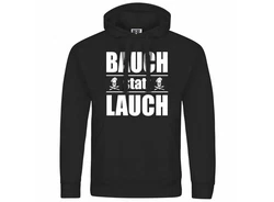 deinshirt Kapuzenpullover Bauch statt Lauch Mit Print Motiv Schwarz/Rosa