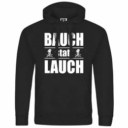Kapuzenpullover Herren Kapuzenpullover Bauch statt Lauch Mit Print Motiv, Grafik