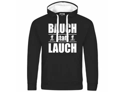 deinshirt Kapuzenpullover Bauch statt Lauch Mit Print Motiv Schwarz/Rosa