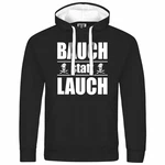 deinshirt Kapuzenpullover Bauch statt Lauch Mit Print Motiv Schwarz/Rosa