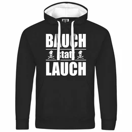Kapuzenpullover Herren Kapuzenpullover Bauch statt Lauch Mit Print Motiv, Grafik