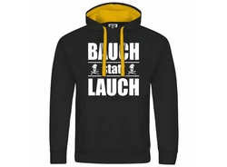 deinshirt Kapuzenpullover Bauch statt Lauch Mit Print Motiv Schwarz
