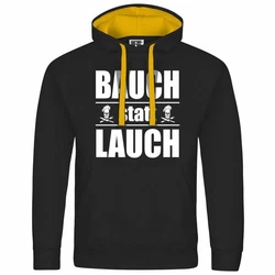 deinshirt Kapuzenpullover Bauch statt Lauch Mit Print Motiv Schwarz